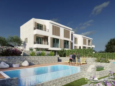 4 Stadthäuser zum Verkauf in einem Komplex in Rezevici, in der Nähe von Budva